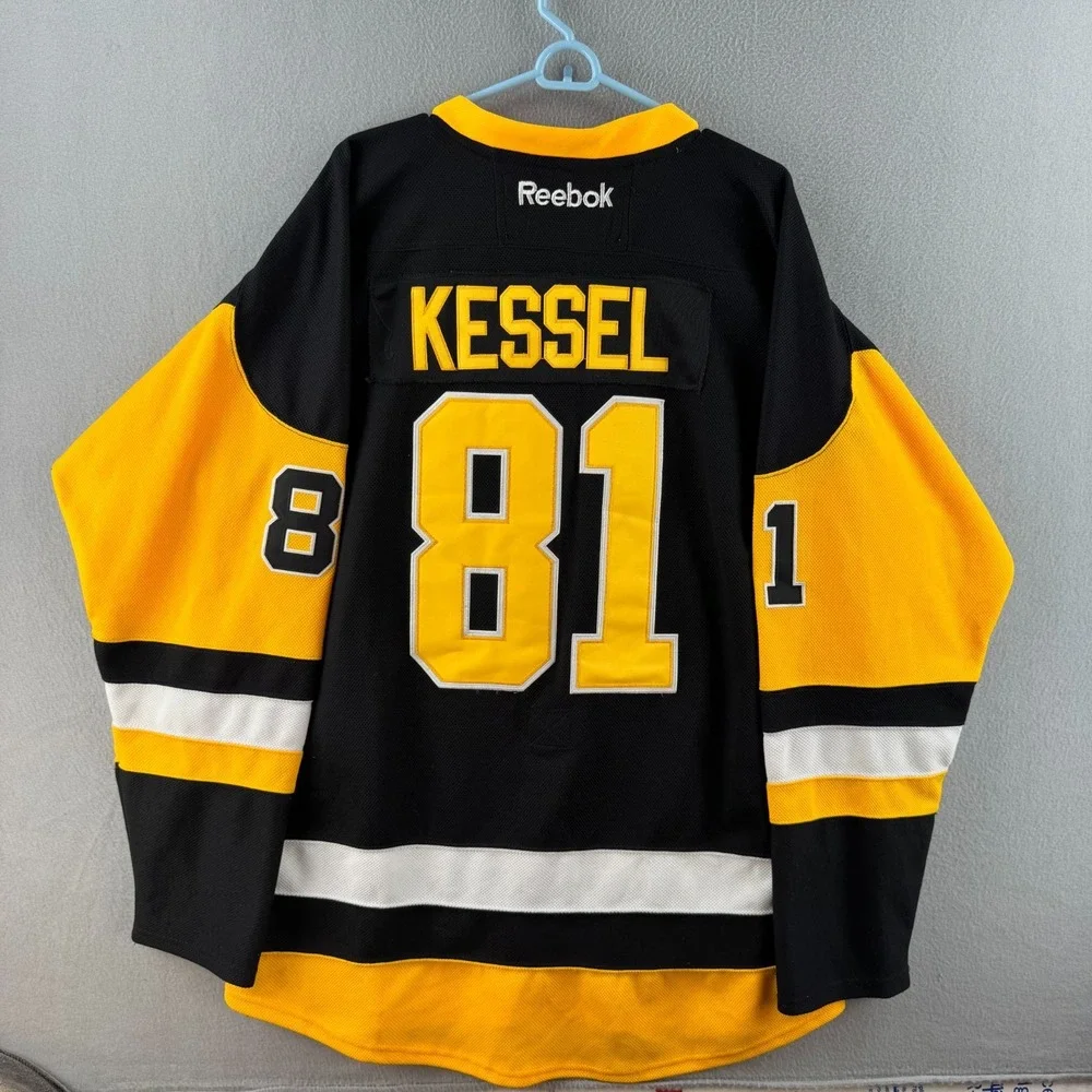 Vintage Pittsburgh Penguins Hockey Jersey 2XL Reebok Phil Kessel Fight Strap